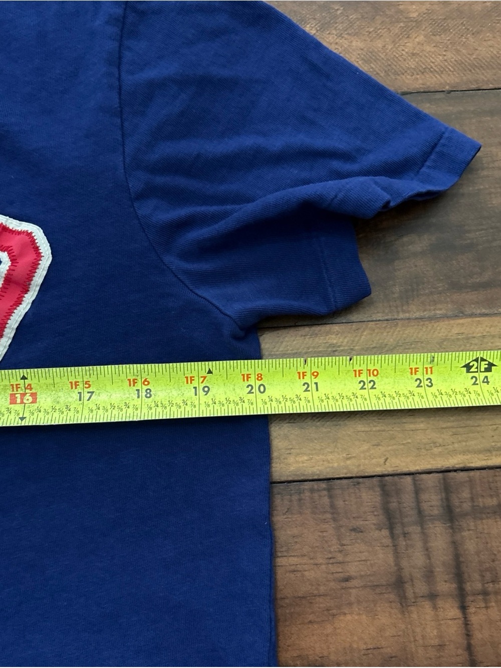 Polo Ralph Lauren Shirt Men’s L Blue Custom Fit Polo Logo Spellout Tee - Picture 4 of 5